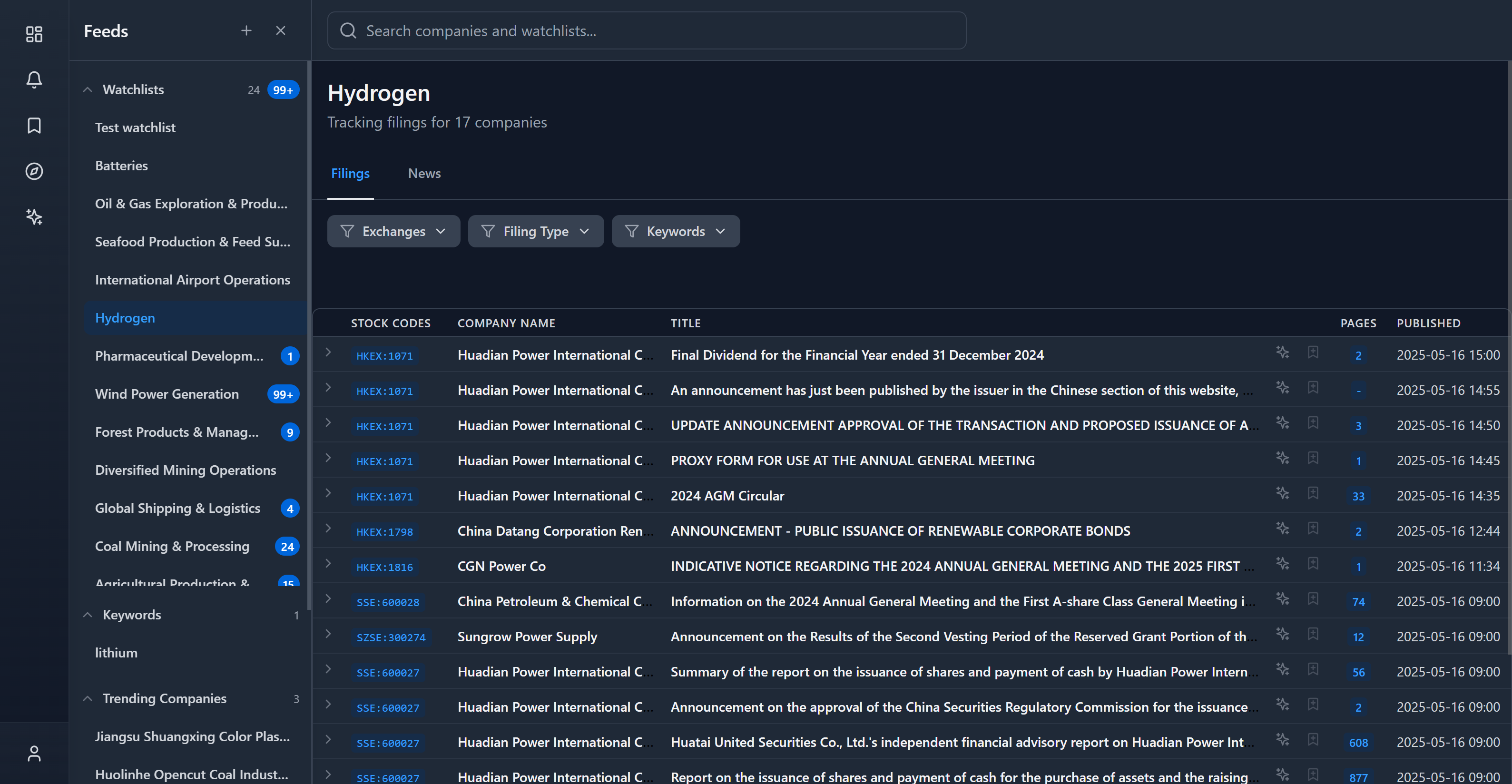 FilingReader Dashboard